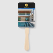 Black & Gold Professional Photo Real Estate Agent Handwaaier (Voorkant)
