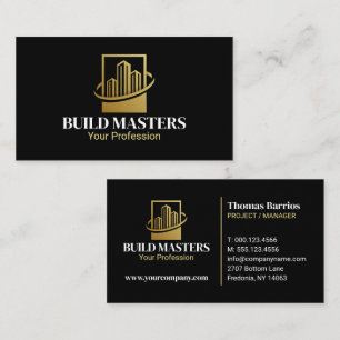 Black Gold Professionele Bouwer Constructie Visitekaartje