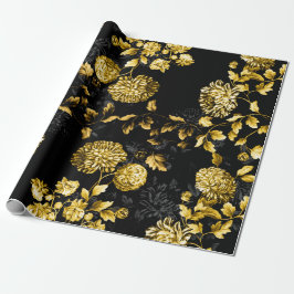 Black Gold Profusie Floral Toile Cadeaupapier
