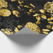 Black Gold Profusie Floral Toile Cadeaupapier (Hoek)