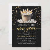 Black Gold proostt op oudejaarsavondfeest  Kaart (Voorkant)