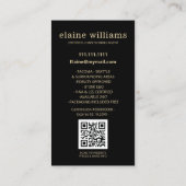 Black Gold QR Notional Loan Signing Agent Visitekaartje (Achterkant)