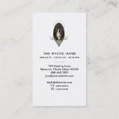 *~* Black Gold Rays Mystic Hand Snake Visitekaartje (Achterkant)