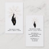 *~* Black - Gold Rays Mystic Hand Snake  Visitekaartje (Voorkant / Achterkant)