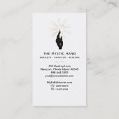 *~* Black - Gold Rays Mystic Hand Snake  Visitekaartje (Achterkant)