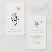 *~* Black - Gold Rays Mystic Hand.  Snake   Visitekaartje (Voorkant / Achterkant)