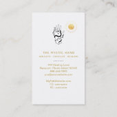 *~* Black - Gold Rays Mystic Hand.  Snake   Visitekaartje (Achterkant)