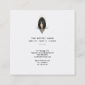 *~* Black Gold Rays Stars Mystic Hand Snake Vierkante Visitekaartje (Achterkant)
