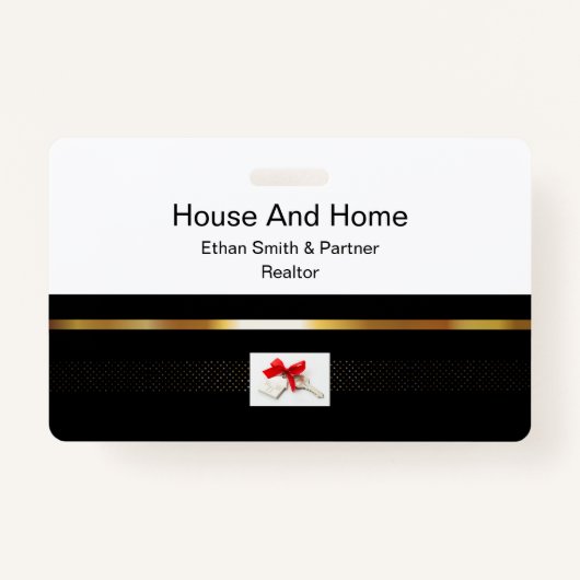 Black & Gold Real Estate Marketing Introductie Badge (Voorkant)
