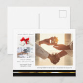 Black & Gold Real Estate Marketing Introductie Briefkaart (Voorkant / Achterkant)