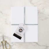 Black & Gold Real Estate Marketing Introductie Cadeaulabel (Met Touw)