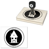 Black & Gold Real Estate Marketing Introductie Rubberstempel (Gestempeld)