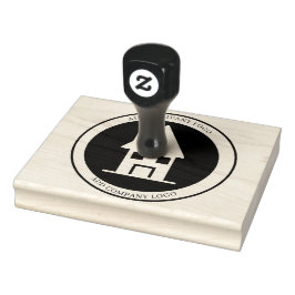 Black & Gold Real Estate Marketing Introductie Rubberstempel