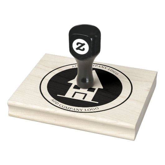 Black & Gold Real Estate Marketing Introductie Rubberstempel (Stempel)