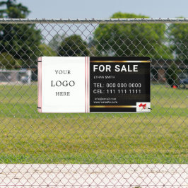 Black & Gold Real Estate Marketing Introductie Spandoek