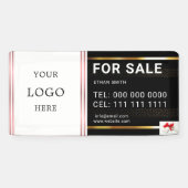 Black & Gold Real Estate Marketing Introductie Spandoek (Horizontaal)