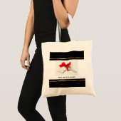 Black & Gold Real Estate Marketing Introductie Tote Bag (Voorkant (product))