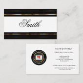 Black & Gold Real Estate Marketing Introductie Visitekaartje (Voorkant / Achterkant)