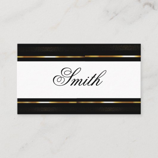 Black & Gold Real Estate Marketing Introductie Visitekaartje (Voorkant)