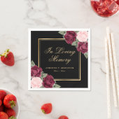 Black Gold Red Pink Floral Memorial Funeral Servet (Insitu)