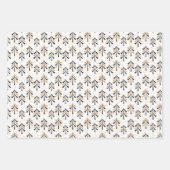 Black Gold Red Snowmen kerstbomen Holiday Inpakpapier Vel (Voorkant 2)