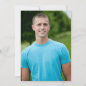 Black Gold Red Winged Crest Photo Afstuderen Kaart (Achterkant)