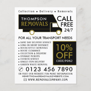 Black & Gold Removal Van Company Adverteren Flyer