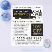Black & Gold Removal Van Company Adverteren Flyer (Enkel)