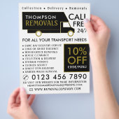 Black & Gold Removal Van Company Adverteren Flyer (Hand)