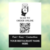 Black & Gold Restaurant Welkom Raamsticker (Vel 3)
