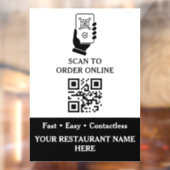 Black & Gold Restaurant Welkom Raamsticker (Vel 2)
