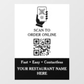Black & Gold Restaurant Welkom Raamsticker (Vel)