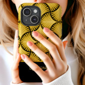 Black Gold Retro 1920s Gatsby Palmen Script Naam Case-Mate iPhone Case