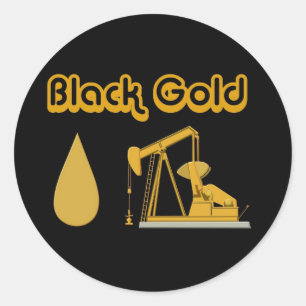 Black Gold Ronde Sticker