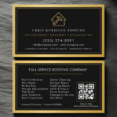 Black Gold Roofing Construction Services QR Code Visitekaartje