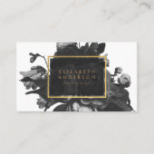 Black Gold Rose Bouquet Afsprakenkaartje (Voorkant)