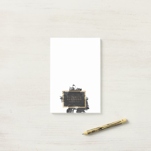 Black Gold Rose Bouquet Business Post-it® Notes (Op bureau)
