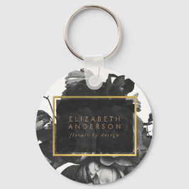 Black Gold Rose Bouquet Merch Business Sleutelhanger