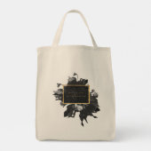 Black Gold Rose Bouquet Tote Bag (Achterkant)