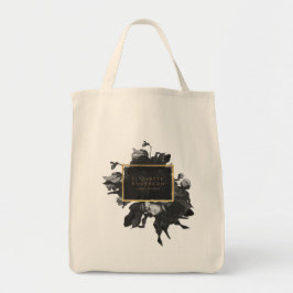 Black Gold Rose Bouquet Tote Bag