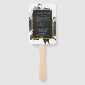 Black Gold Rose Bouquet Wedding Handwaaier (Achterkant)
