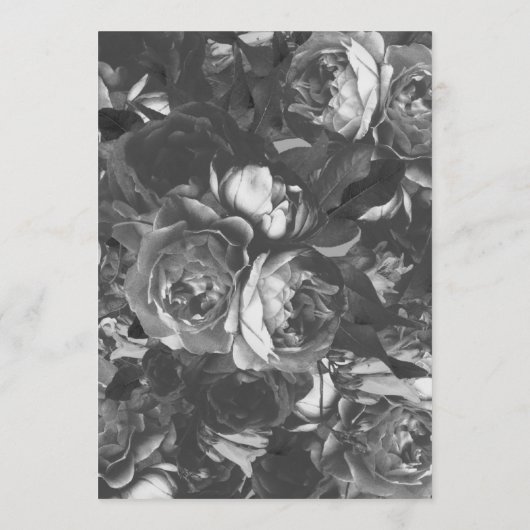 Black Gold Rose Bouquet Wedding Menu (Achterkant)