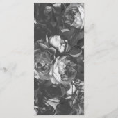 Black Gold Rose Bouquet Wedding Menu (Achterkant)