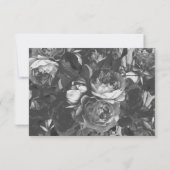 Black Gold Rose Bouquet Wedding RSVP-kaart RSVP Kaartje (Achterkant)