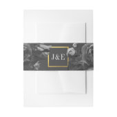 Black Gold Rose Bouquet Wedding Uitnodigingen Wikkel (Voorkant Voorbeeld)