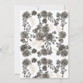 Black&Gold Rozen Wedding Jubileum Renewal Vows Kaart (Achterkant)