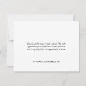 Black & Gold-ruggengraat - Hartelijk dank voor uw  Bedankkaart (Achterkant)