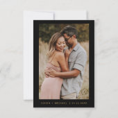 Black Gold Save the Date Elegant Photo Minimalist (Achterkant)