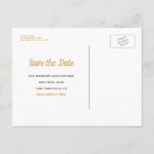 Black Gold Save the Date Elegant Verjaardagsfeest Aankondigingskaart (Achterkant)