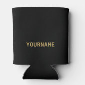 Black Gold Save Water Drink Beer Persoonlijke naam Blikjeskoeler (Achterkant)